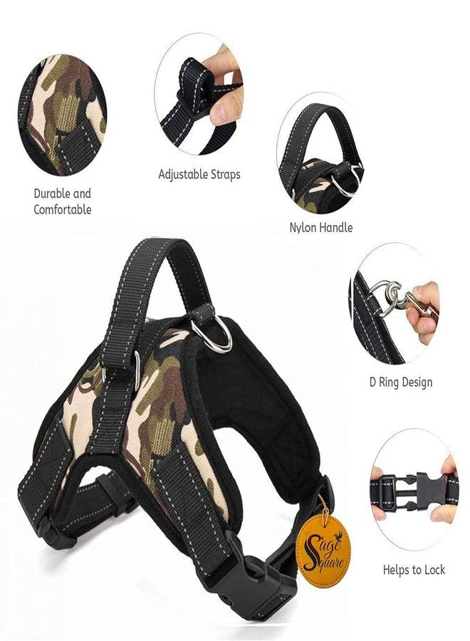 Sage Square Adjustable Cushion Padded Dog Sport Harness with Lifting Handle & Extra Comfortable, Stylish, Buckle Lock (Large) - Image 2